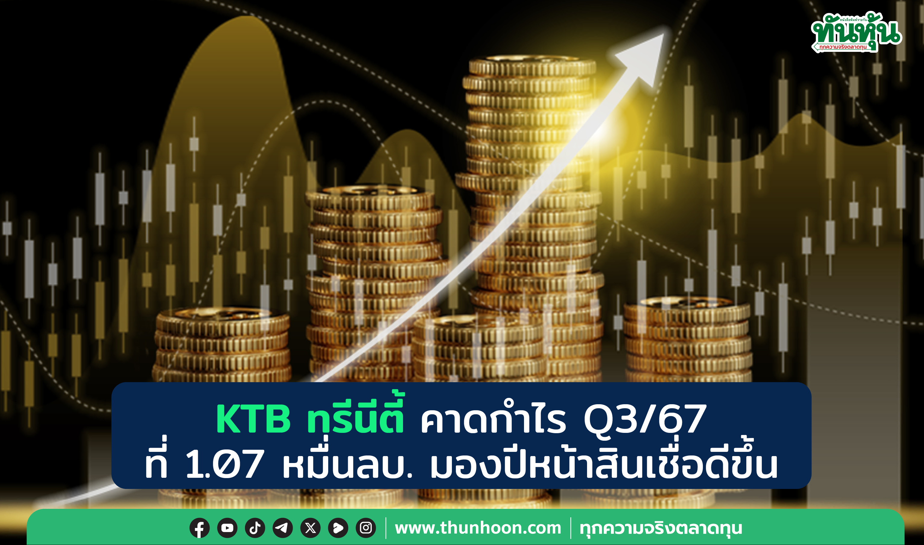 KTB ทรีนีตี้ คาดกำไร Q3/67 ที่ 1.07 หมื่นลบ. มองปีหน้าสินเชื่อดีขึ้น