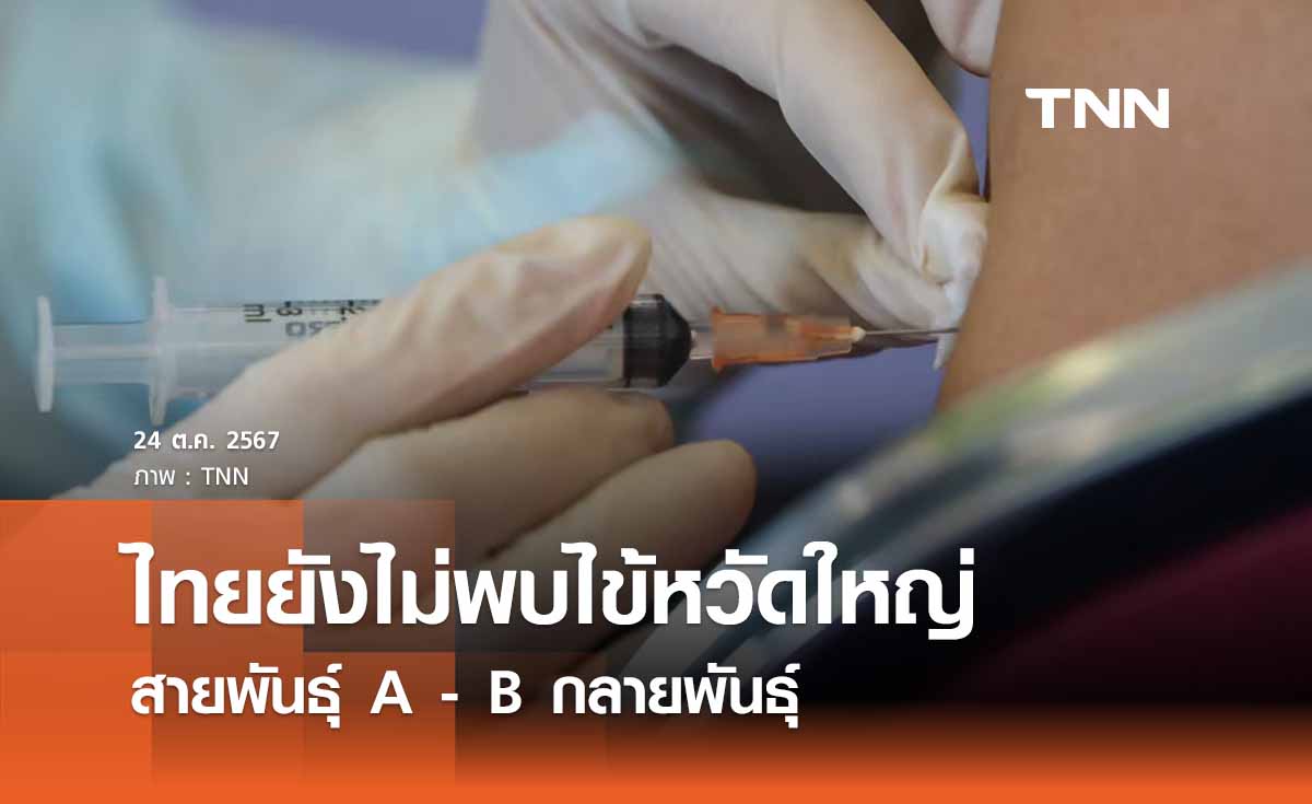 ไทยยังไม่พบไข้หวัดใหญ่สายพันธุ์ A - B กลายพันธุ์ วัคซีนยังป้องกันได้