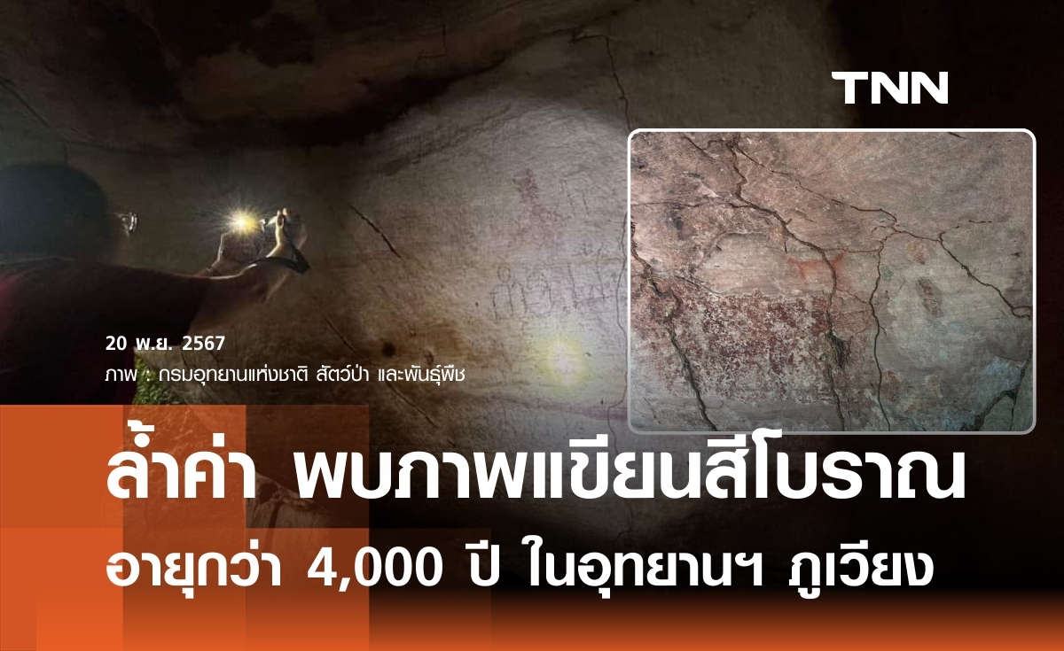 พบแหล่งภาพเขียนสีโบราณอายุกว่า 4,000 ปี ในอุทยานแห่งชาติภูเวียง