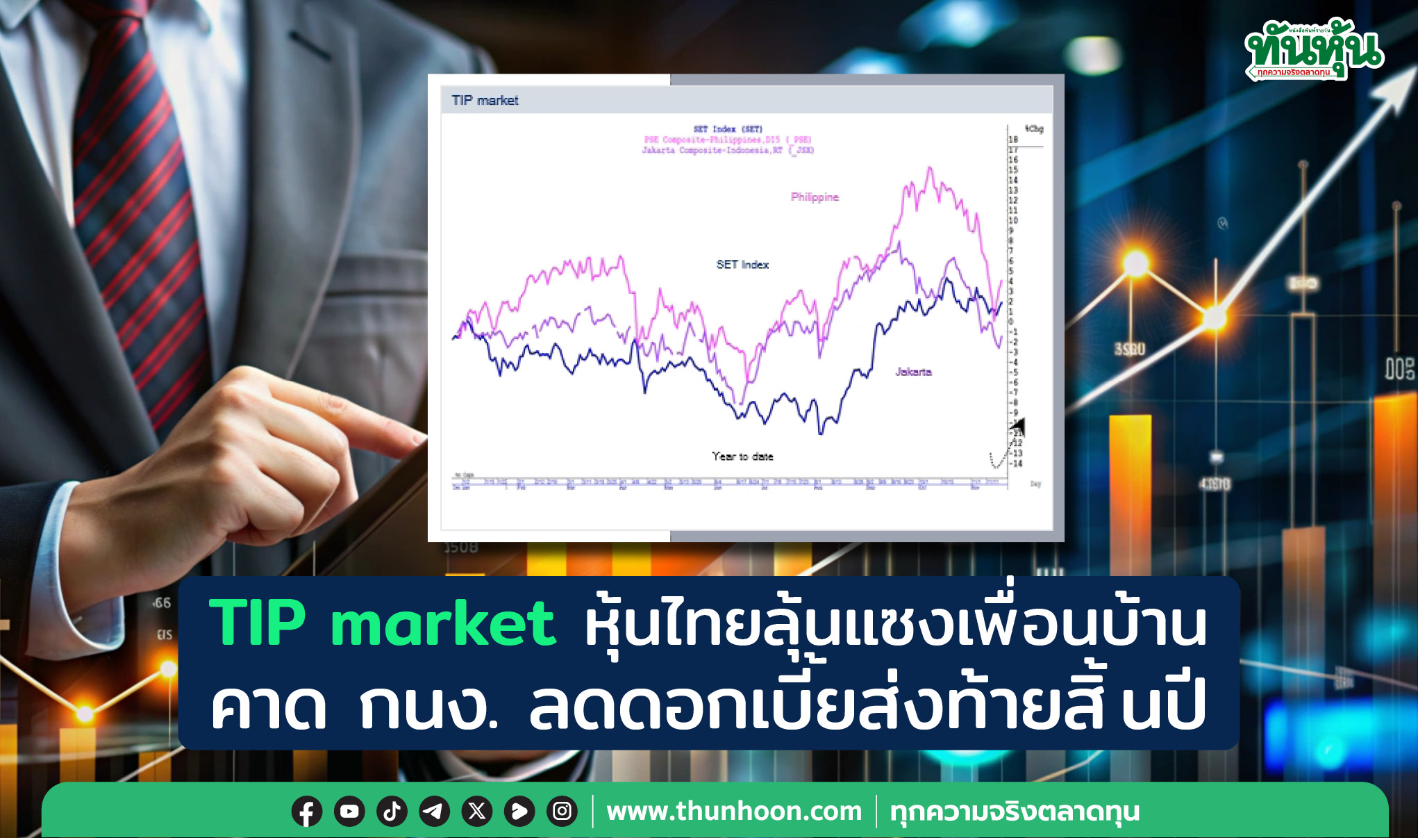 TIP market หุ้นไทยลุ้นแซงเพื่อนบ้าน คาด กนง. ลดดอกเบี้ยส่งท้ายสิ้นปี