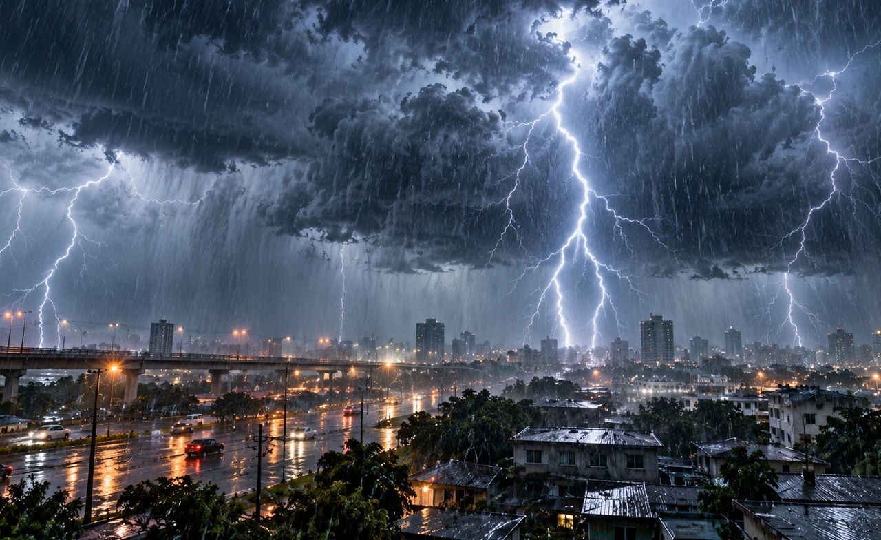 มาตามนัด! ปทุมธานีฝนถล่ม หลังเตือน Rain Bomb หลายพื้นที่ มาตามนัด! ปทุมธานีฝนถล่ม หลังเตือน Rain Bomb หลายพื้นที่