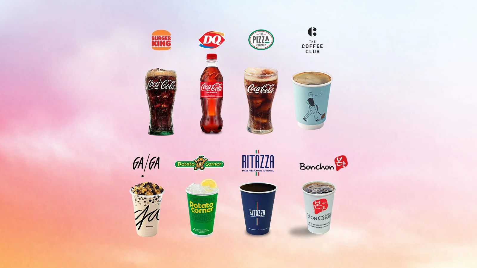 TrueRed Service 300+ THB get free drink.