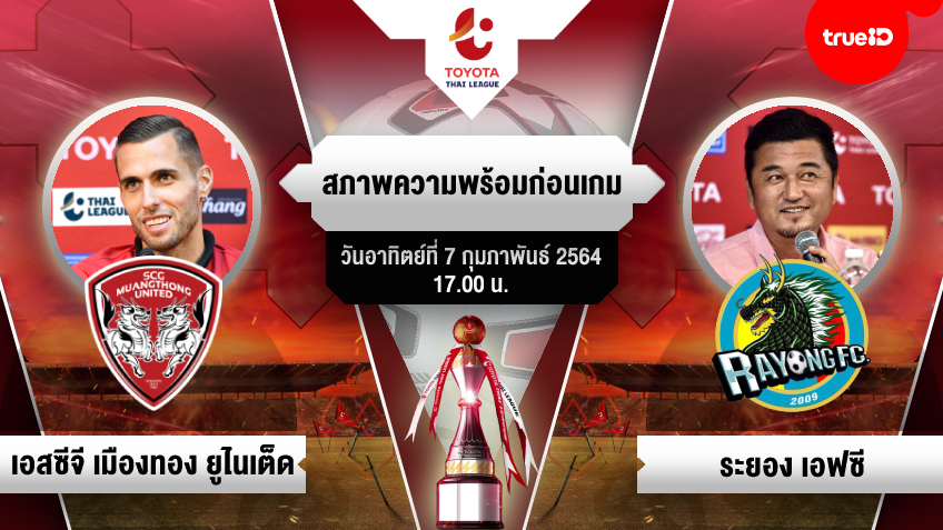 ก่อนเกมไทยลีก : 'มาริโอ' เร้า เมืองทอง คว้า 3 แต้ม 'ทากิ' มั่นเลกสอง ระยอง คืนชีพ