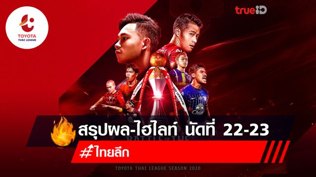 เดือดทุกสนาม!! สรุปผล ไฮไลท์การยิงประตูทุกคู่ ศึกไทยลีก 2020 นัดที่ 22-23 เดือดทุกสนาม!! สรุปผล ไฮไลท์การยิงประตูทุกคู่ ศึกไทยลีก 2020 นัดที่ 22-23