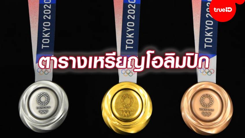 สรุปเหรียญโอลิมปิก ตารางเหรียญโตเกียว เกมส์ 2020 อัปเดตล่าสุด