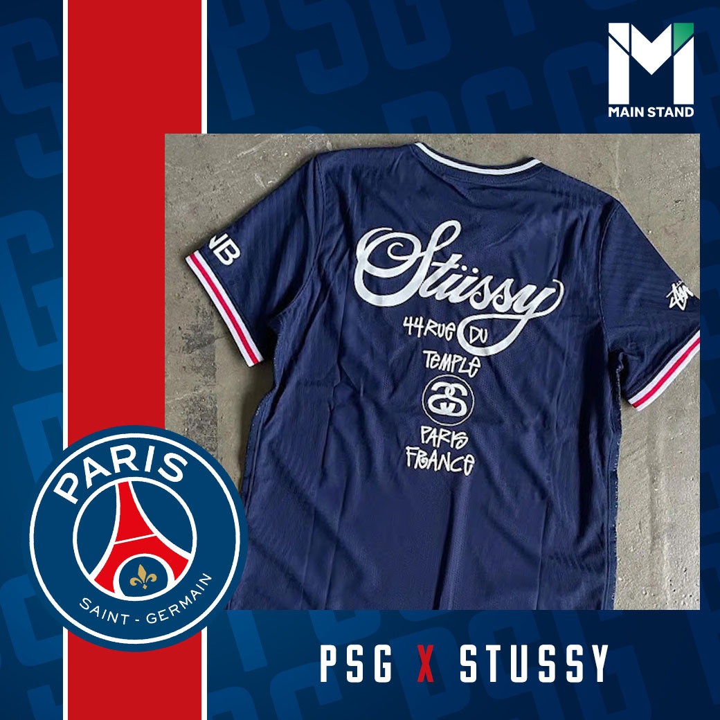 Stussy x PSG Football Jersey Navy Blue