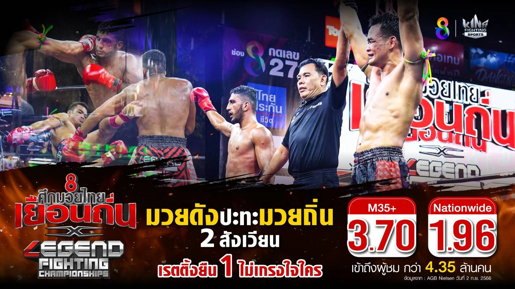 ศึกใหญ่! ช่อง 8 ศึกมวยไทยเยือนถิ่น จับมือ Legend Fighting Championships