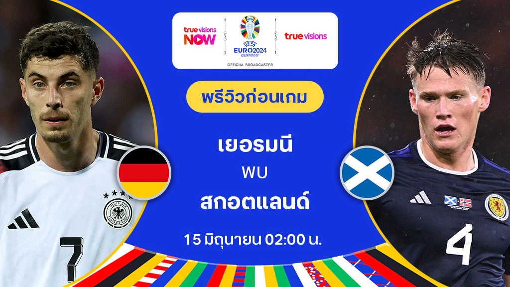 เยอรมนี VS สกอตแลนด์ : พรีวิว ฟุตบอล ยูโร 2024 (ลิ้งก์ดูบอลสด)