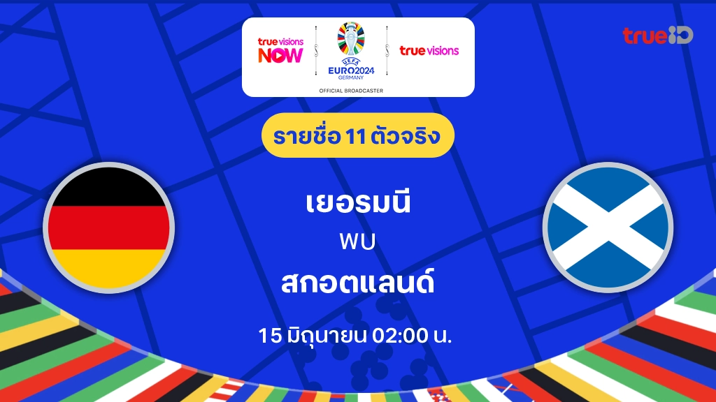 เยอรมนี VS สกอตแลนด์ : รายชื่อ 11 ตัวจริง ฟุตบอล ยูโร 2024 (ลิ้งก์ดูบอลสด)