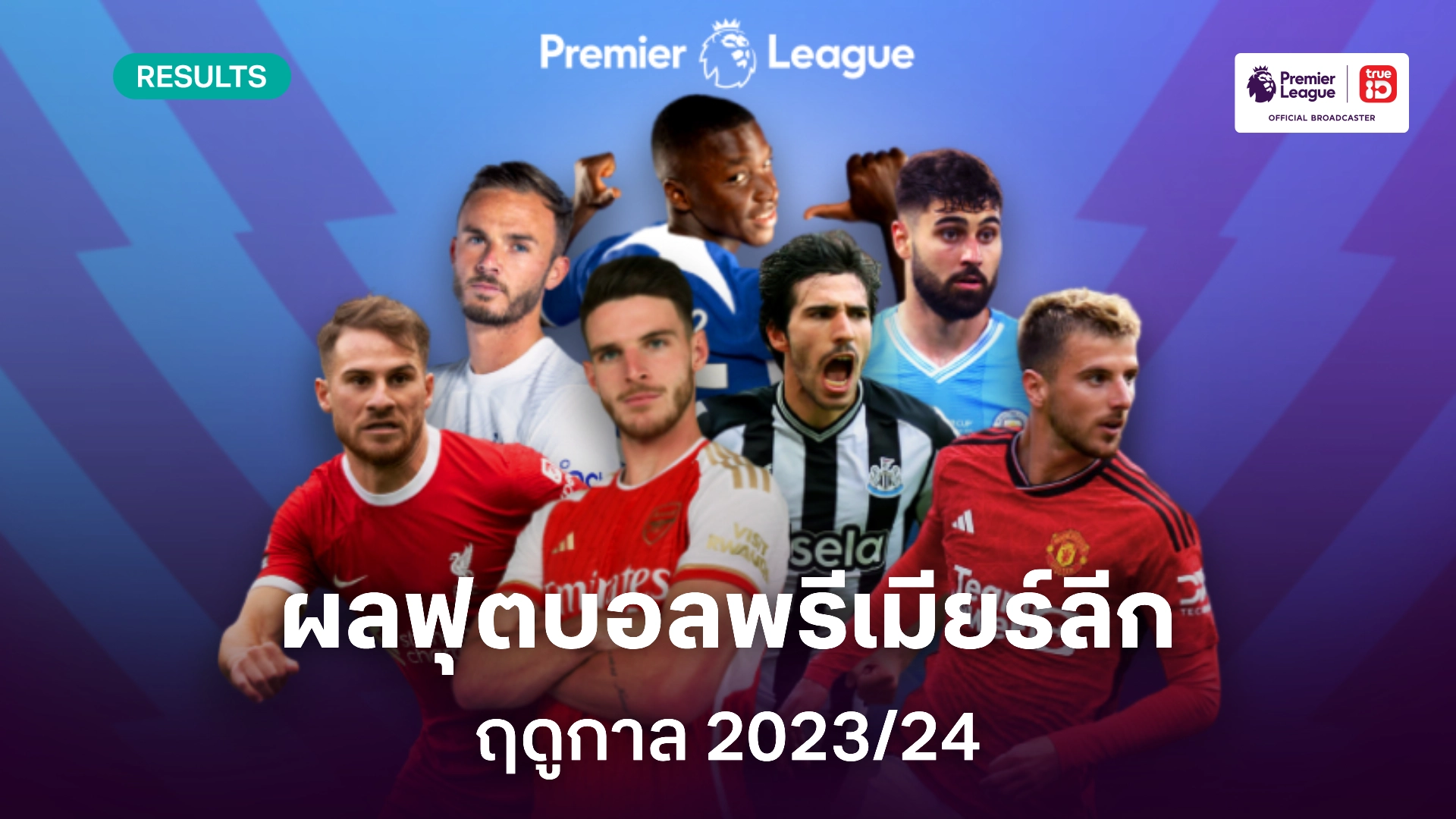 ผลการแข่งขัน ฟุตบอลพรีเมียร์ลีก อังกฤษ ตลอดฤดูกาล 2023/24