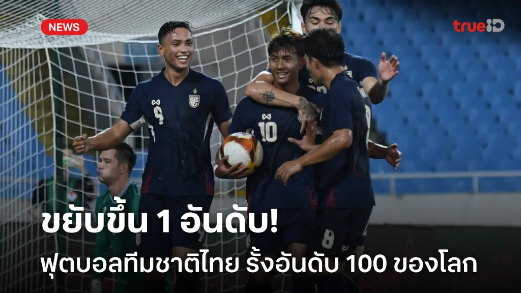 OFFICIAL : ทีมชาติไทย ขยับขึ้นอันดับ 100 ฟีฟ่า แรงกิ้ง เดือนก.ย. 2567