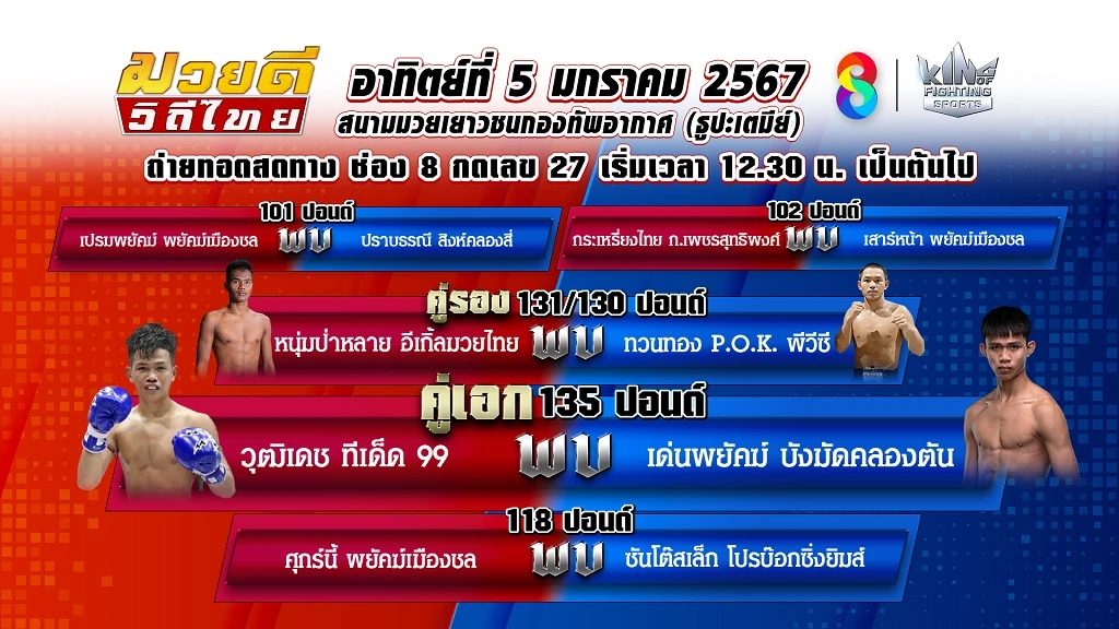 เปิดปีมะเส็ง ช่อง 8 สานต่อความมันนักชก ในรายการ มวยดีวิถีไทย