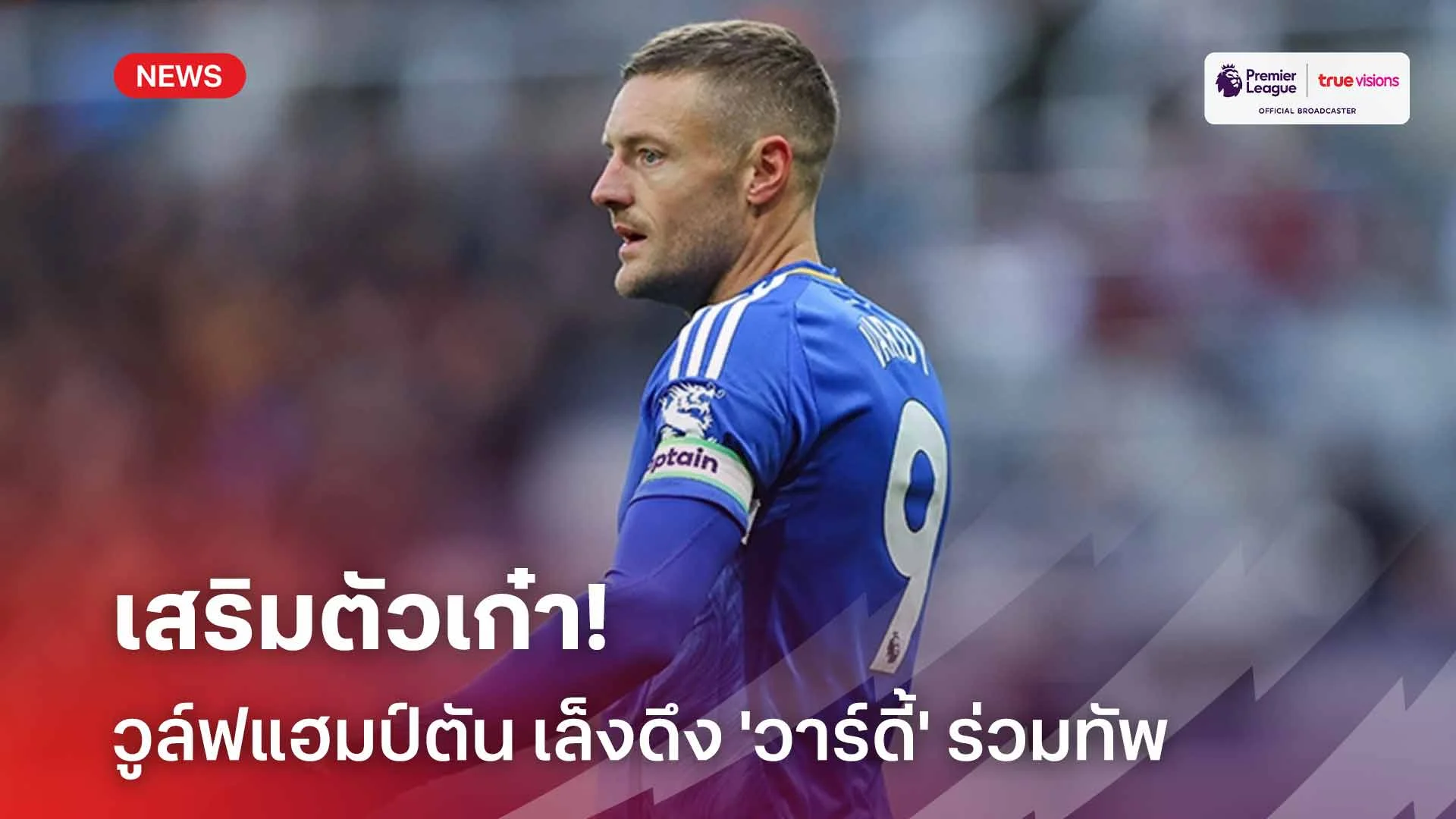 เสริมตัวเก๋า!! วูล์ฟแฮมป์ตัน เล็งดึง 'วาร์ดี้' ร่วมทัพเสริมแนวรุก