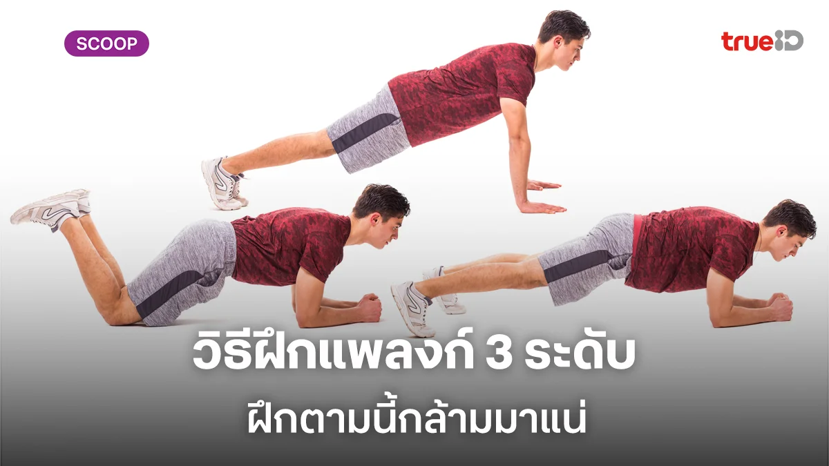 วิธีฝึกแพลงก์ 3 ระดับ ฝึกตามนี้กล้ามมาแน่ผู้ชายสายสร้างกล้ามต้องลอง