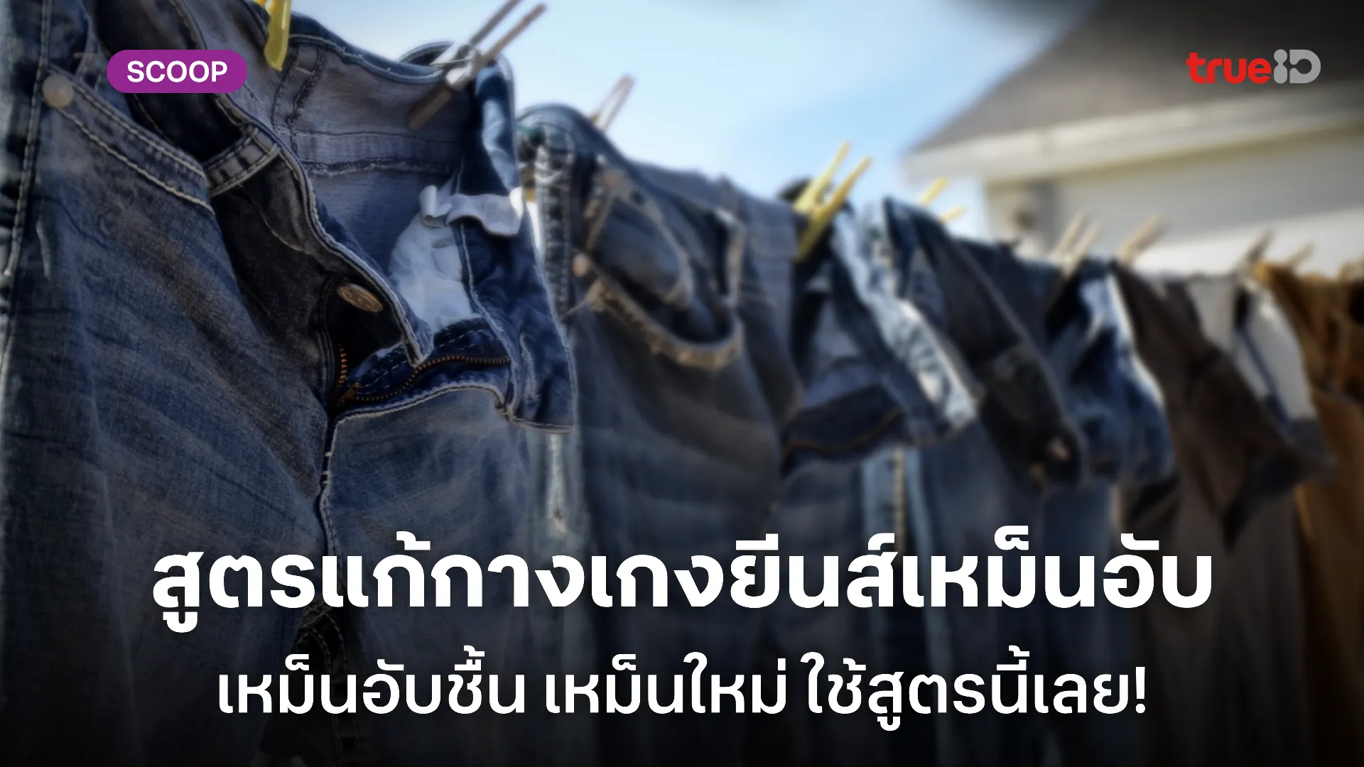 กางเกงยีนส์เหม็นอับ ซักอย่างไรให้หอม ตากในร่มแล้วไม่เหม็นอับง่าย