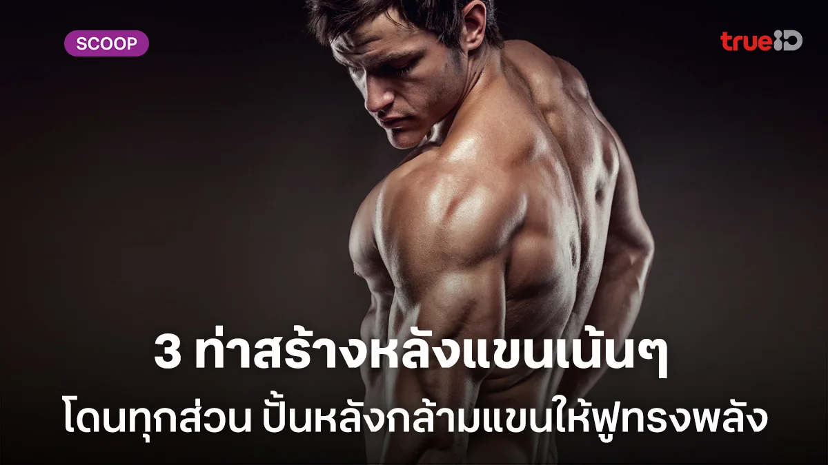 3 ท่าสร้างหลังแขนเน้นๆ โดนทุกส่วน ปั้นหลังกล้ามแขนให้ฟูทรงพลัง