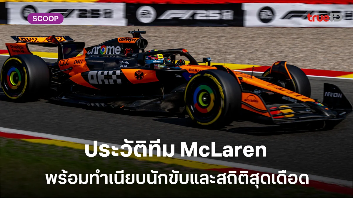 ประวัติทีม McLaren จากอดีตสู่ปัจจุบันพร้อมทำเนียบนักขับและสถิติสุดเดือด