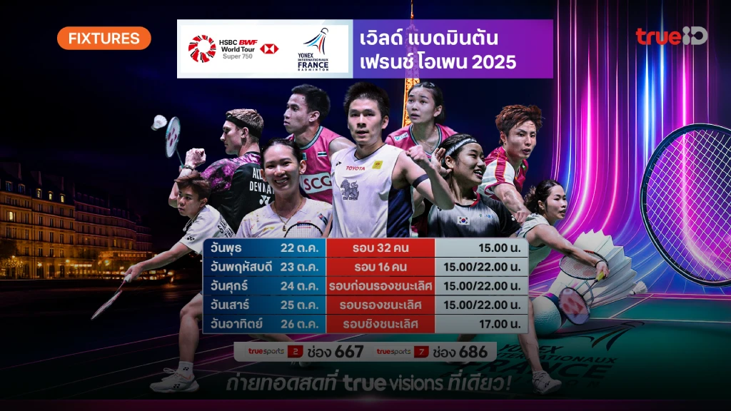 โปรแกรม-ลิ้งก์ดูสด แบดมินตัน เฟร้นช์ โอเพ่น 2025 ผลแบด เฟร้นช์ โอเพ่น โปรแกรม-ลิ้งก์ดูสด แบดมินตัน เฟร้นช์ โอเพ่น 2025 ผลแบด เฟร้นช์ โอเพ่น