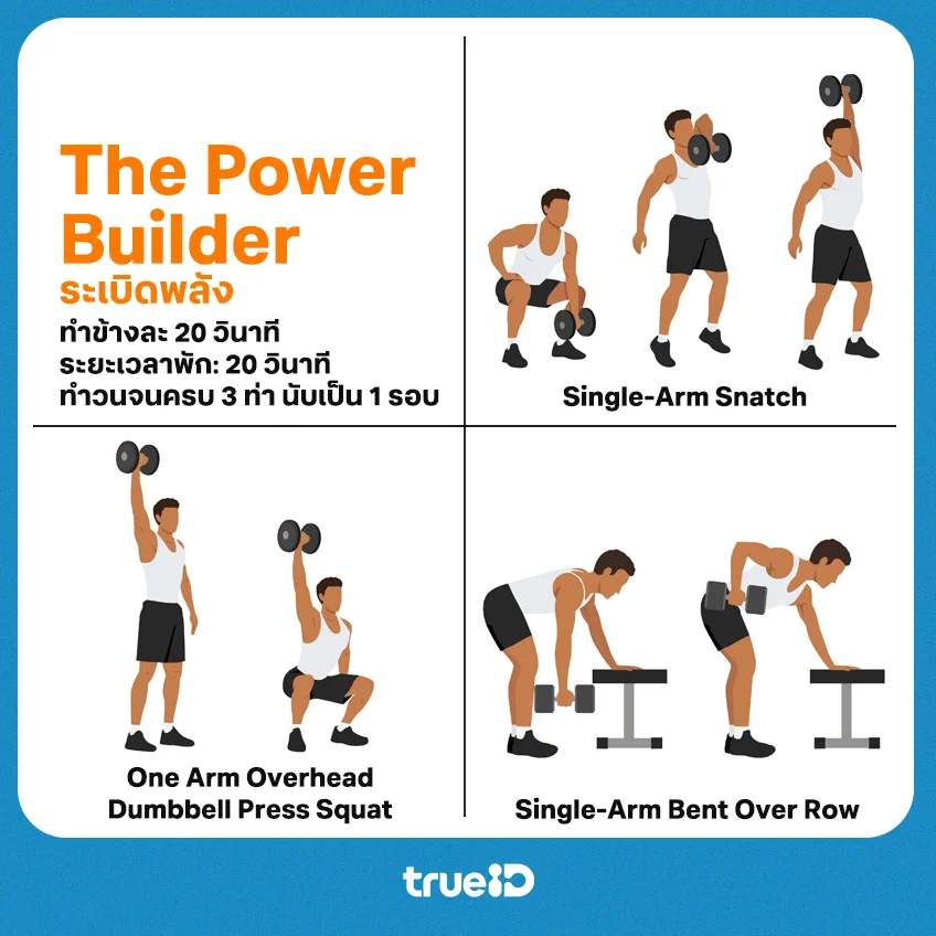 รวมท่า HIIT ดัมเบลข้างเดียว