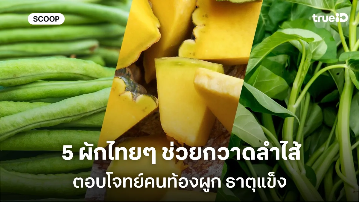 5 ผักไทยๆ ไฟเบอร์สูง ช่วยกวาดลำไส้ เหมาะกับผู้ชายท้องผูก ธาตุหนัก