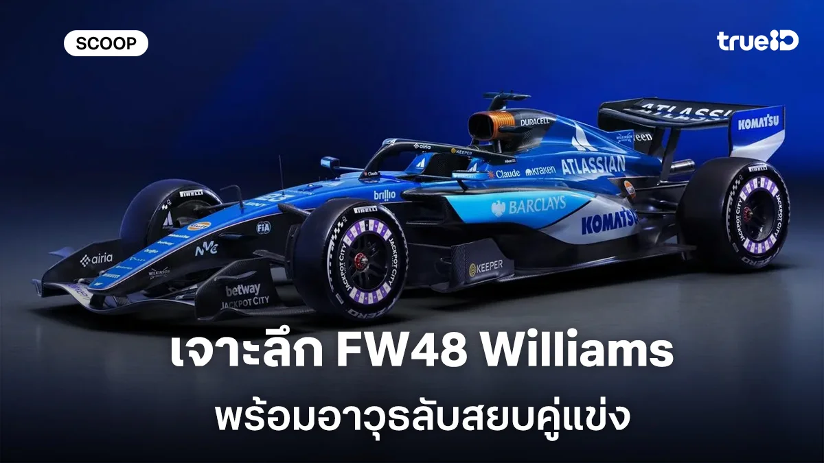 เจาะลึก FW48 Williams เปิดตัวรถ F1 2026 ลายใหม่ พร้อมอาวุธลับสยบคู่แข่ง