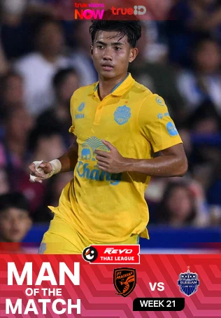 ศุภณัฏฐ์ เหมือนตา ผู้เล่นยอดเยี่ยม : พีที ประจวบ เอฟซี 1-2 บุรีรัมย์ ยูไนเต็ด ไทยลีก 2024/25 สัปดาห์ที่ 21