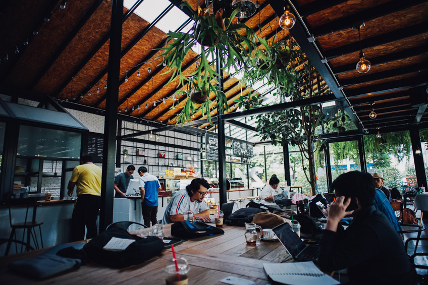 คาเฟ่ในสวน เที่ยวปีใหม่กรุงเทพ