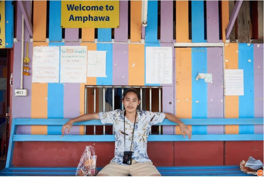 นั่งรถไฟเที่ยว ตลาดน้ำอัมพวา