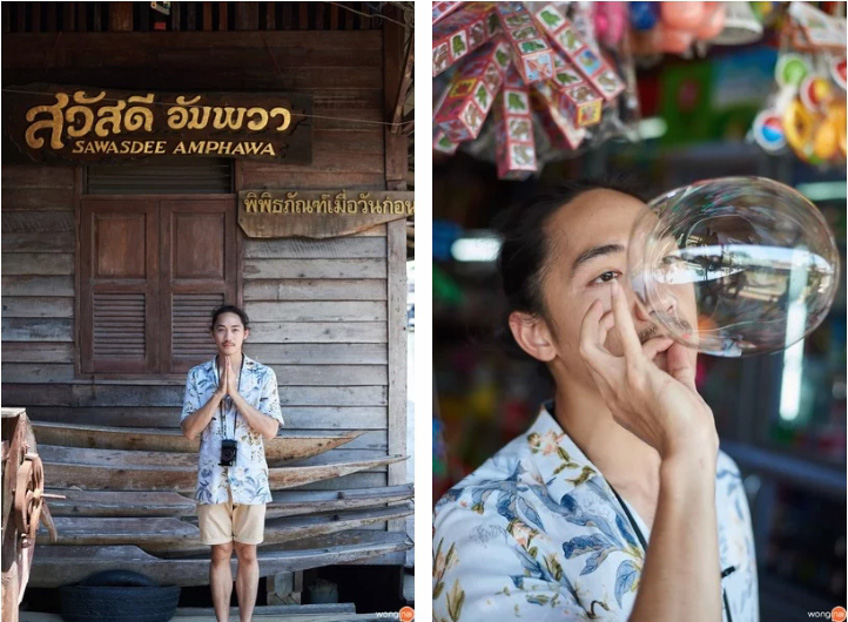 นั่งรถไฟเที่ยว ตลาดน้ำอัมพวา