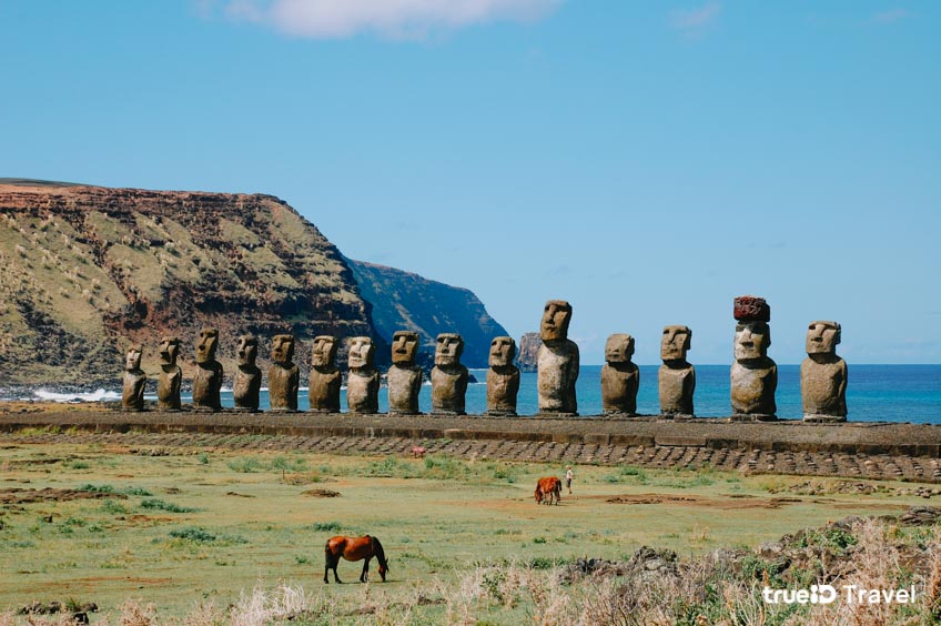 เกาะอีสเตอร์ ประเทศชิลี รูปปั้นโมอาย มนุษย์ต่างดาว มรดกโลก