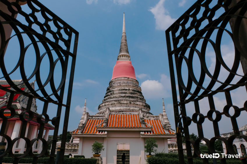 สักการะ องค์พระสมุทรเจดีย์ เที่ยวสมุทรปราการ วัดพระสมุทรเจดีย์ วัดสวย  สมุทรปราการ