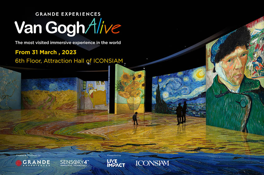 นิทรรศการศิลปะดิจิทัล แวนโก๊ะ Van Gogh Alive Bangkok ไอคอนสยาม