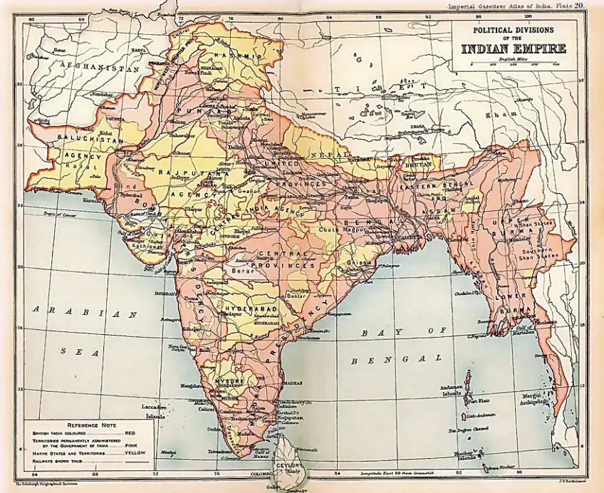 อินเดียตกเป็นอาณานิคมของอังกฤษในปี ค.ศ. 1858