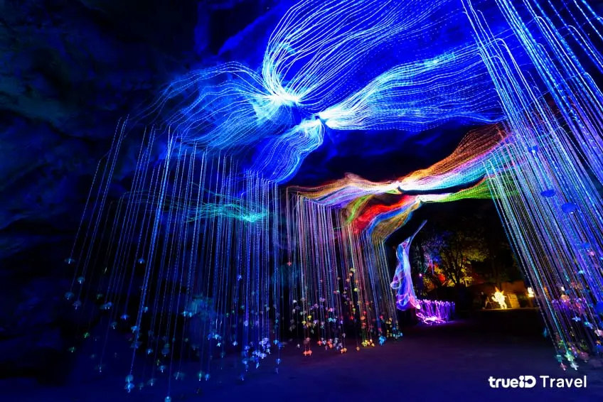 ไฟปีใหม่ 2026 งานไฟประดับ ราชบุรี ณ สัทธา อุทยานไทย