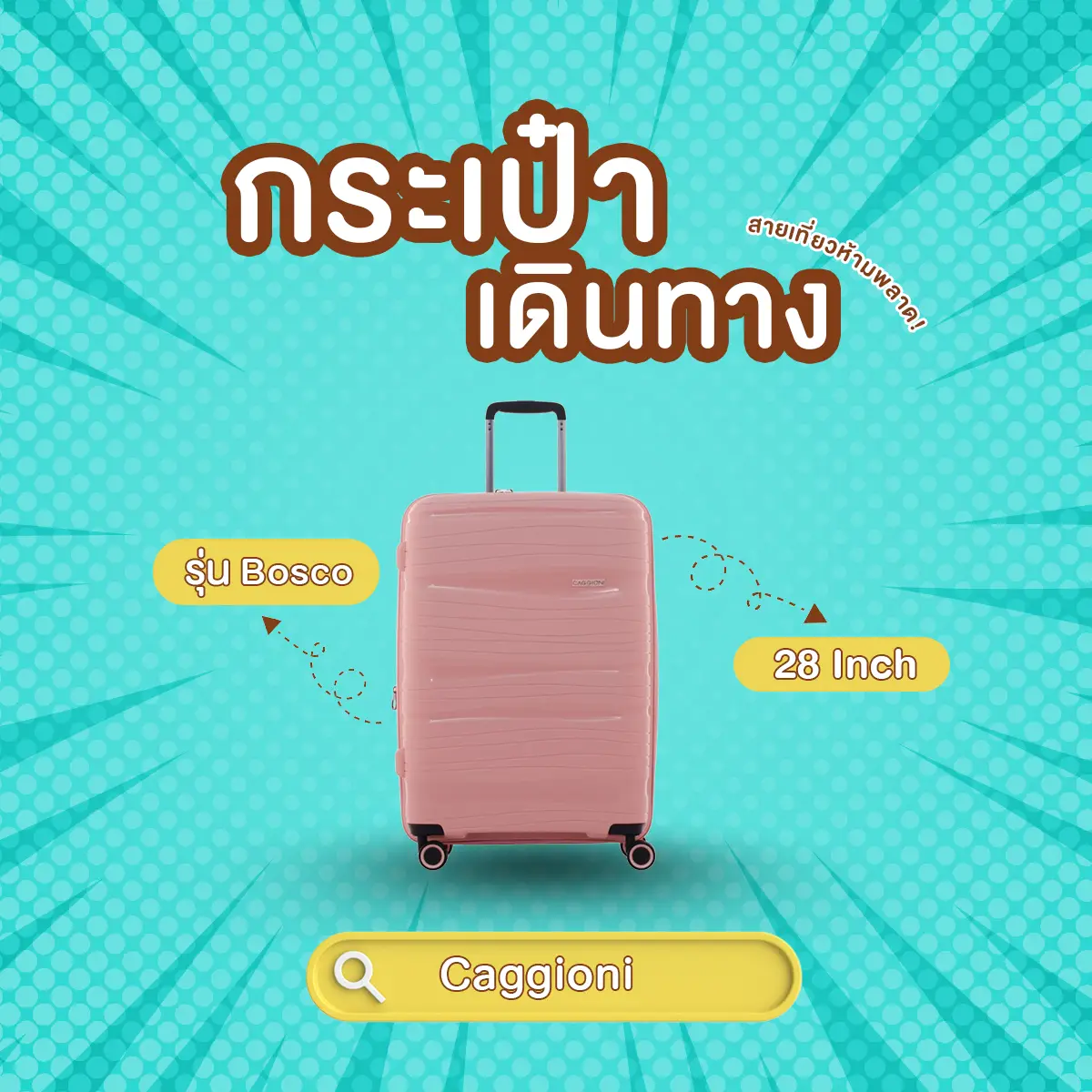 กระเป๋าเดินทาง 28 นิ้ว ยี่ห้อไหนดี Caggioni Bosco
