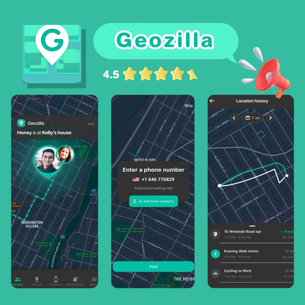 แอปแชร์โลเคชั่น Geozilla แอปแชร์ตำแหน่ง