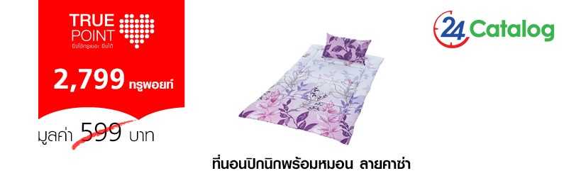 SMILE ที่นอนปิกนิกพร้อมหมอน ลายคาซ่า