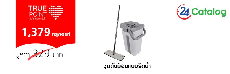 24Cleanmate ชุดถังม็อบแบบรีดน้ำ (น้ำตาล)