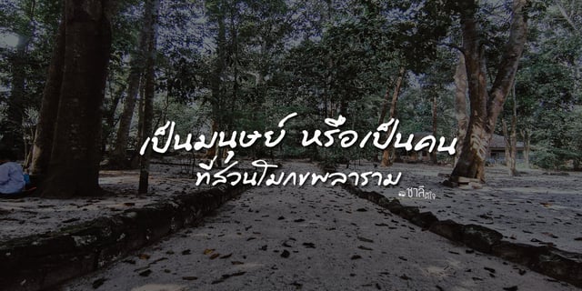 เป็นมนุษย์หรือเป็นคน ที่สวนโมกขพลาราม