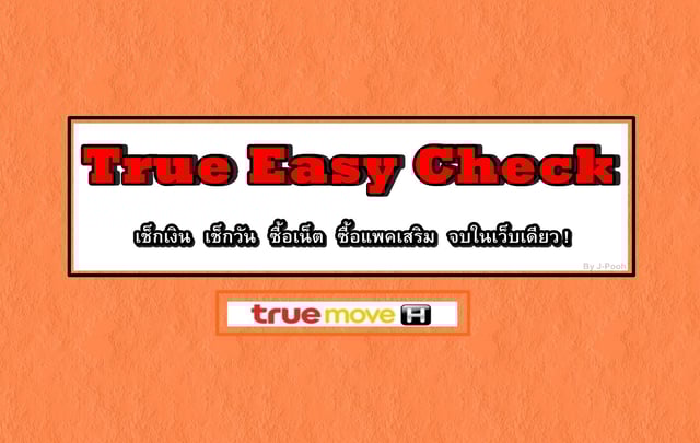 "True Easy Check" เช็กเงิน เช็กวัน ซื้อเน็ต ซื้อแพคเสริม จบในเว็บเดียว !