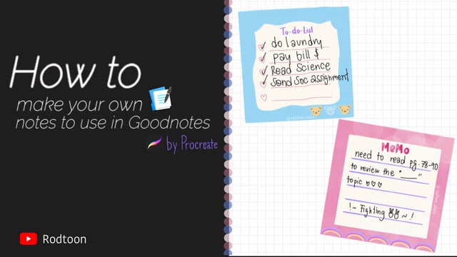ทำ Memo และ Stickers ใช้เองใน แอปพลิเคชัน Goodnotes ไม่ยาก!
