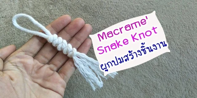 Macrame Snake Knot ผูกปมสร้างชิ้นงาน