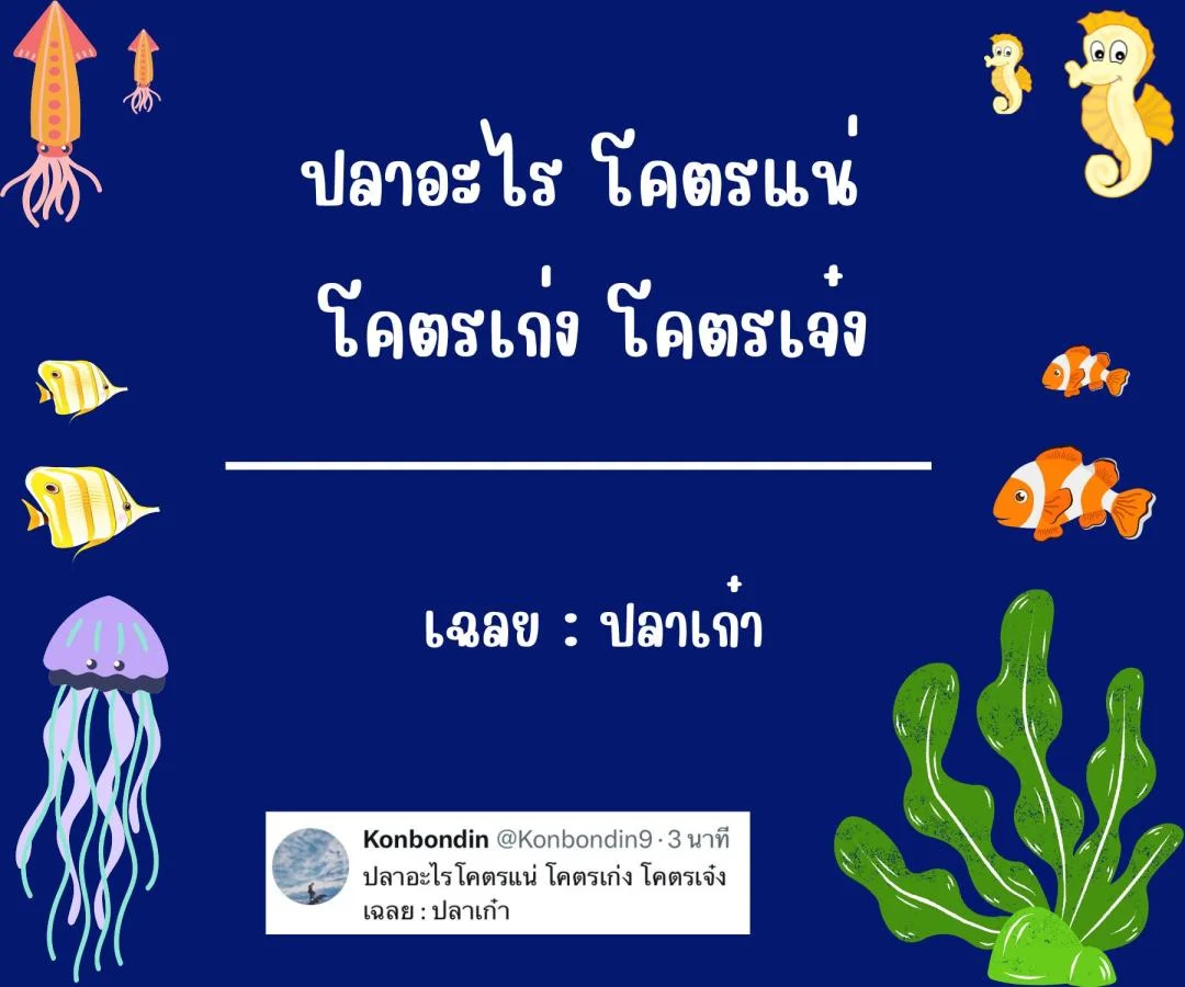 คำถามอะไรเอ่ย กวนๆ ฮาๆ ชวนคิด ชวนเล่น หมวดหมู่ปลา ปรา ปา