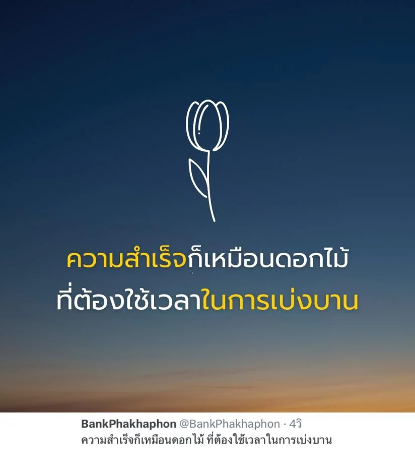 คำคมความสำเร็จ ความสำเร็จก็เหมือนดอกไม้ ที่ต้องใช้เวลาในการเบ่งบาน