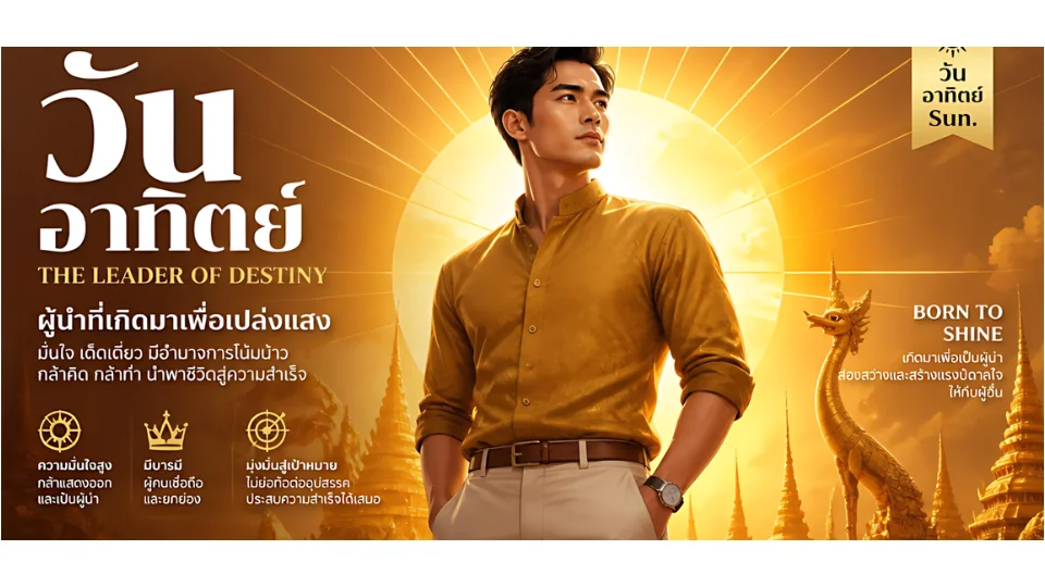 ทำความเข้าใจคนที่เกิดวันอาทิตย์ผู้ชาย 