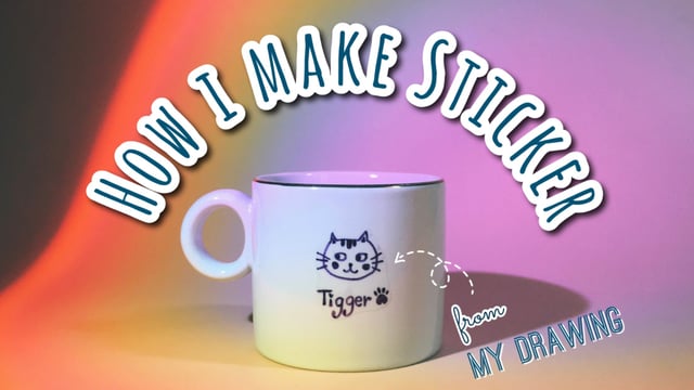 ▶️คลิป : HOW TO MAKE CLEAR STICKER FROM MY DRAWING: สอนทำสติ๊กเกอร์จากการวาดรูปเอง แบบใหม่!!