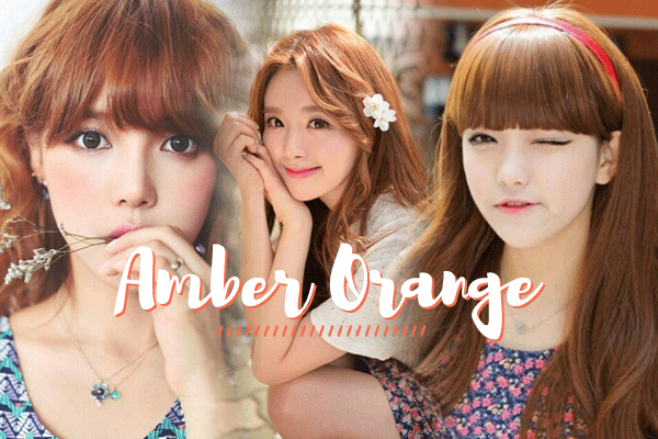 ไอเดีย สีผม สีน้ำตาลอมส้ม Amber Orange Brown ขับลุคสาวหวานอมเปรี้ยว  เฉี่ยวแต่ยังน่ารักอยู่!
