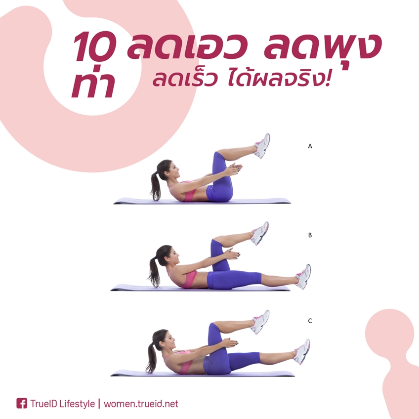 รวม 10 ท่า ลดเอว ลดพุง สร้างกล้ามท้อง ลดเร็ว ได้ผลจริง!