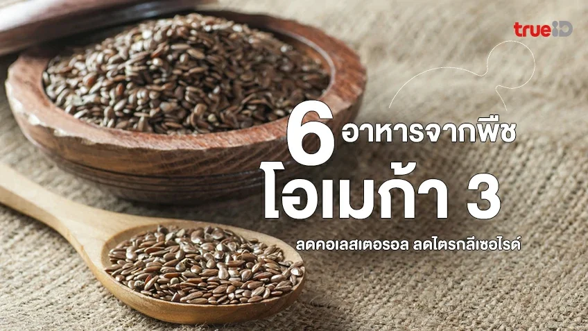6 อาหารจากพืชที่มีกรดไขมันโอเมก้า 3 ลดคอเลสเตอรอล ลดไตรกลีเซอไรด์