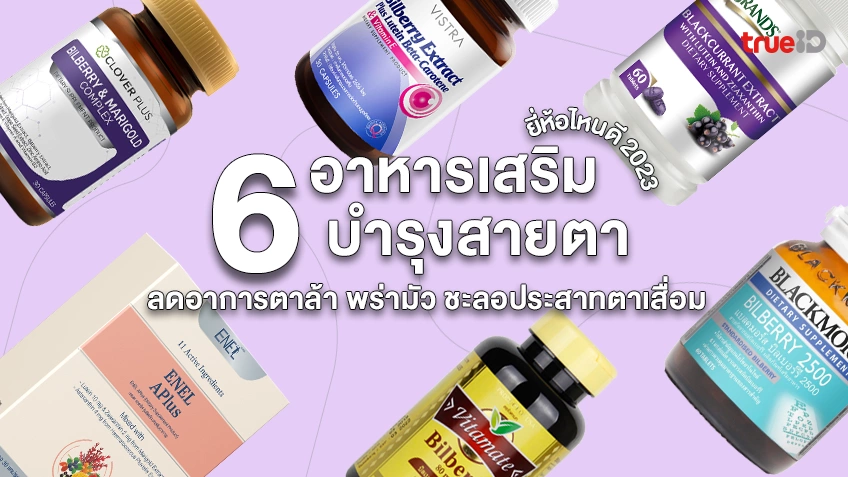 6 วิตามินอาหารเสริมบำรุงสายตา ยี่ห้อไหนดี 2023 ลดอาการตาล้า พร่ามัว  ชะลอประสาทตาเสื่อม